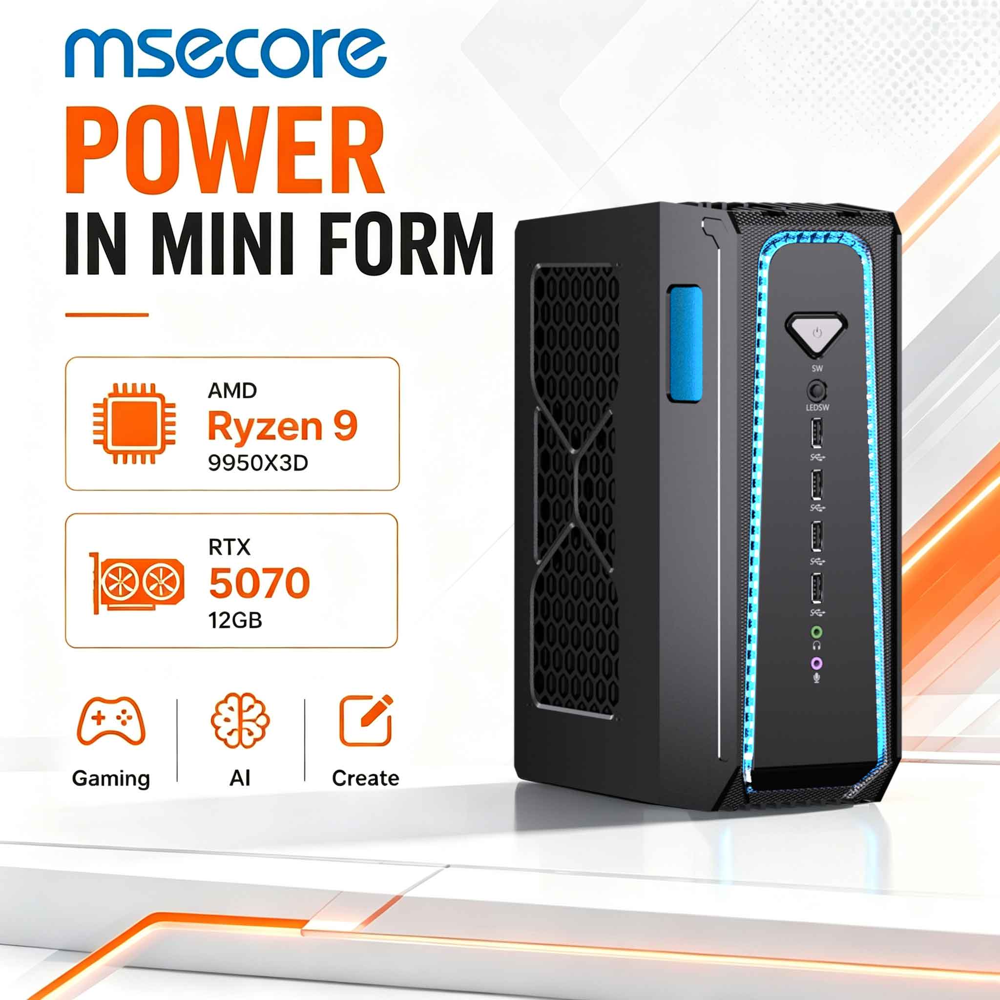 Pc Gaming Liquid - MSECORE PC chơi game tản nhiệt