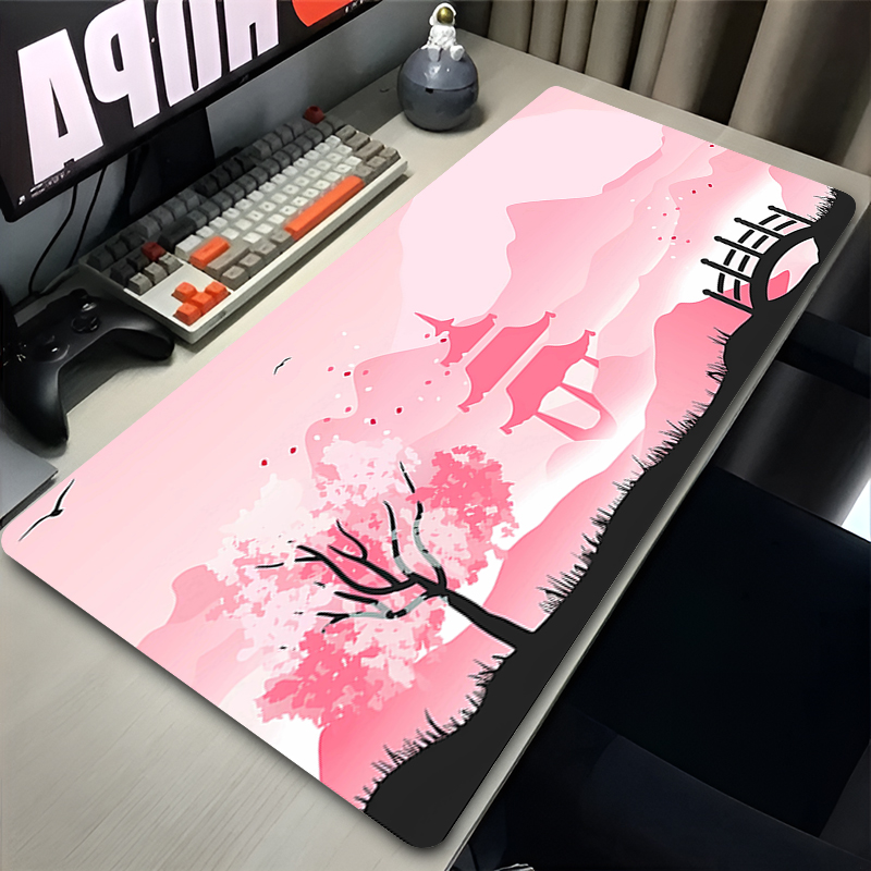 Pc Gaming Pink - Mousepad Gamer Computer Accessories Sakura Pink