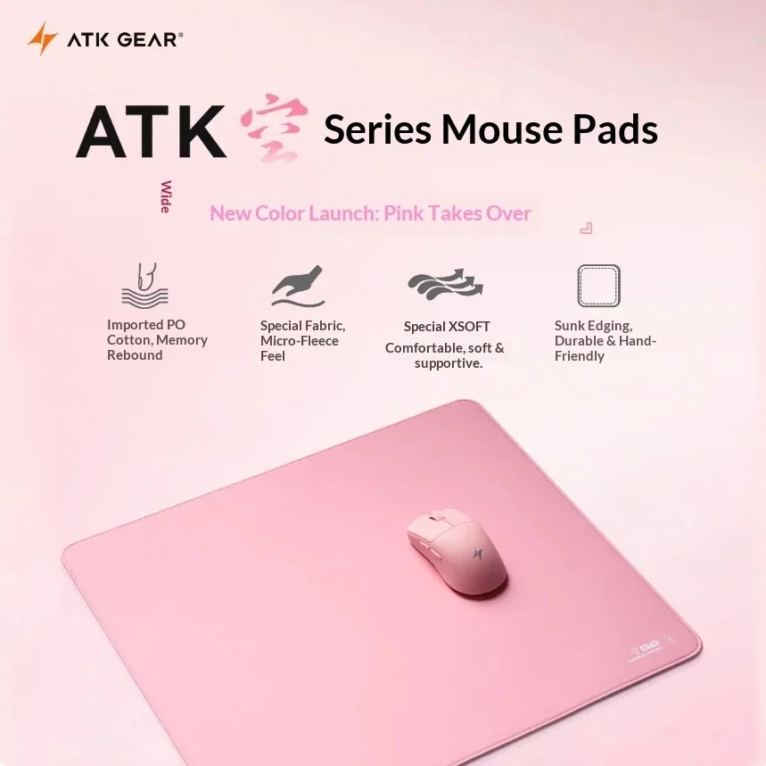 ATK Sky Pink Large Gaming Mous - đánh giá và giá Pc Gaming Pink