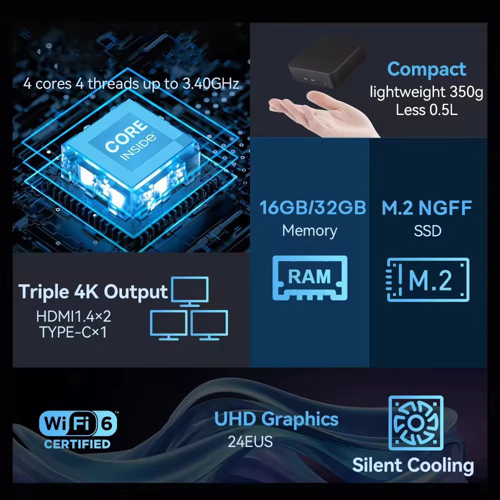 2026 Intel N150 Mini PC Protab - đánh giá và giá Pc Gaming Intel